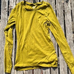 J Crew Perfect-fit long-sleeve crewneck t-shirt in Moss Green